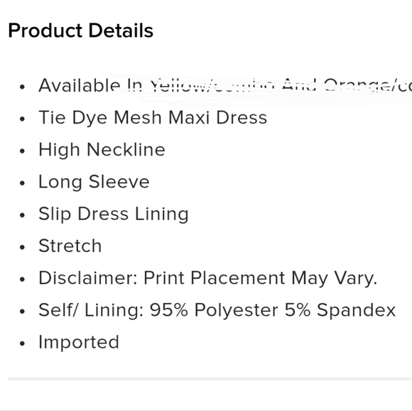 Gemma Tie Dye Mesh Maxi Dress - Orange/combo - Picture 4 of 6